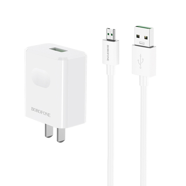 

BOROFONE BA32 3A Beilang Fully Compatible Single Port Charger Power Adapter With Micro Charging Cable