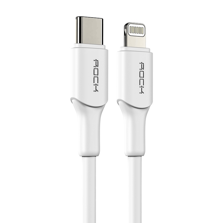 

ROCK Z18 20W 3A PD USB-C / Type-C to 8 Pin Interface TPE Fast Charging Data Cable, Cable Length: 1m