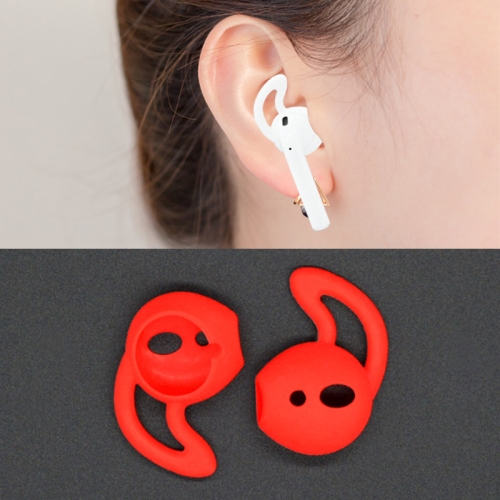 

Wireless Bluetooth Earphone Silicone Ear Caps Earpads for Apple AirPods (Red)