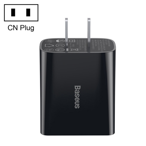 

Baseus Speed Mini Series 18W Dual USB Quick Charger, CN Plug(Black)