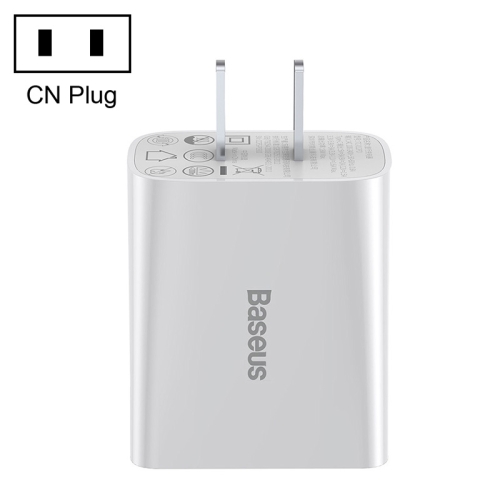 

Baseus Speed Mini Series 18W Dual USB Quick Charger, CN Plug(White)