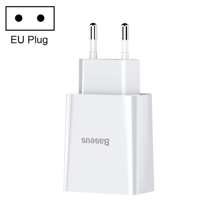 

Baseus Speed Mini Series 10.5W Dual USB Travel Charger, EU Plug(White)