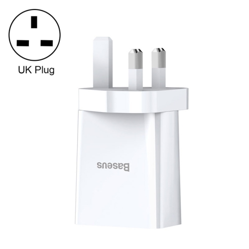 

Baseus Speed Mini Series 10.5W Dual USB Travel Charger, UK Plug(White)