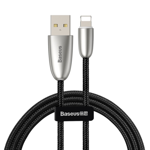 

Baseus Torch Series 2m 1.5A 8 Pin to USB Nylon Braided Data Sync Charging Cable with Indicator Light(Black)