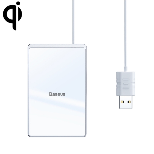 

Baseus Card Ultra-thin 15W Qi Standard Wireless Charger with 1m USB Cable (White)