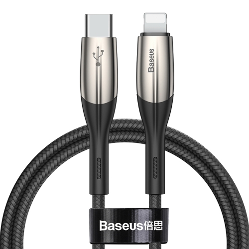 

Baseus Horizontal 18W USB-C / Type-C to 8 Pin Data Sync Charging Cable PD Cable, Length: 1m(Black)
