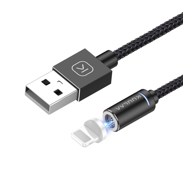 

KUULAA KL-O21 Round Head Fast Charging Magnetic Charging Data Cable without Plug, Length: 1m (Black)