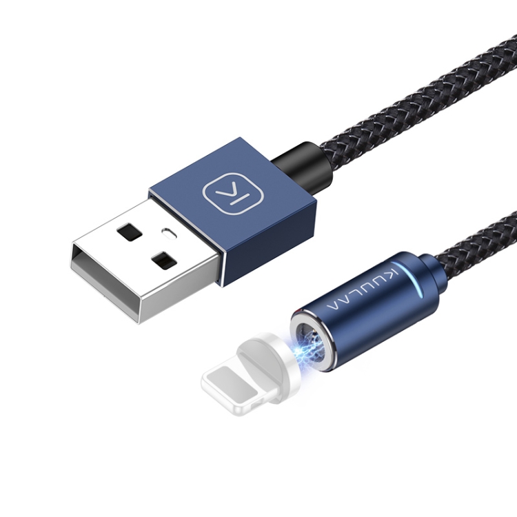 

KUULAA KL-O21 Round Head Fast Charging Magnetic Charging Data Cable without Plug, Length: 2m (Blue)