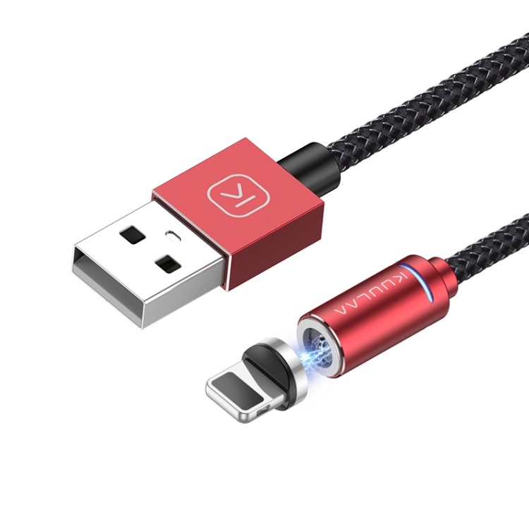

KUULAA KL-O21 8 Pin Round Head Fast Charging Magnetic Charging Data Cable, Length: 1m (Red)