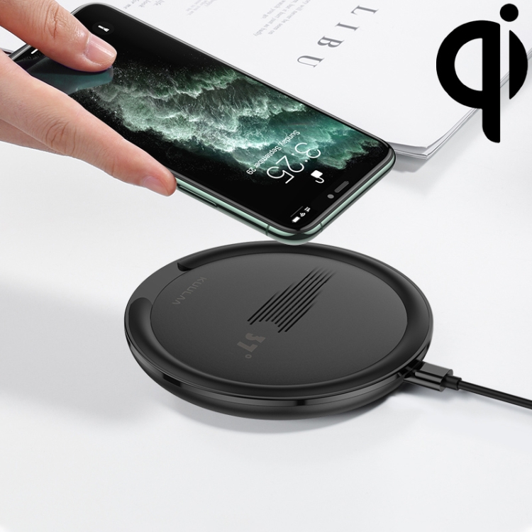 

KUULAA KL-CD13 15W Creative LED Digital Display Wireless Charger, Built in Cooling Fan (Black)