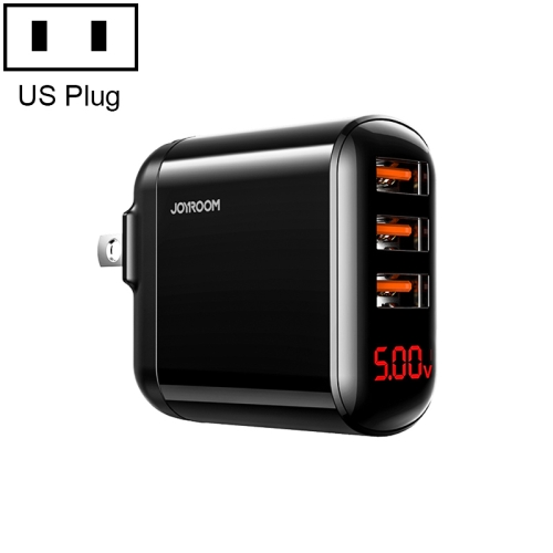 

JOYROOM HKL-USB59 Leijing Series 3.4A 3 USB Ports Intelligent Digital Wall Charger, US Plug