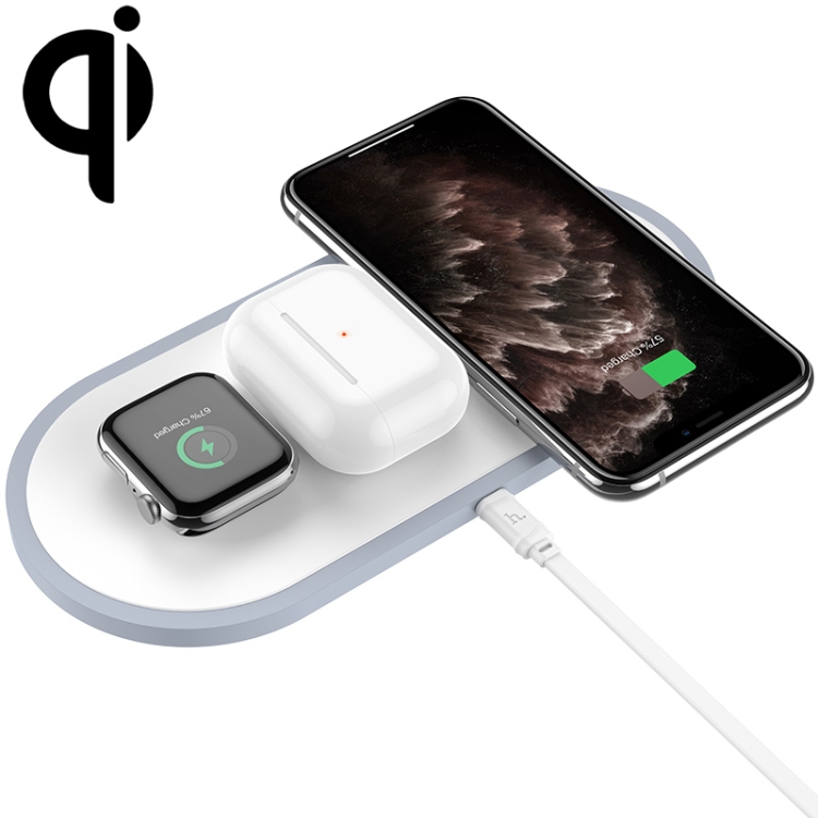 

Hoco CW24 Handsome 3 In 1 Wireless Fast Charger (White)