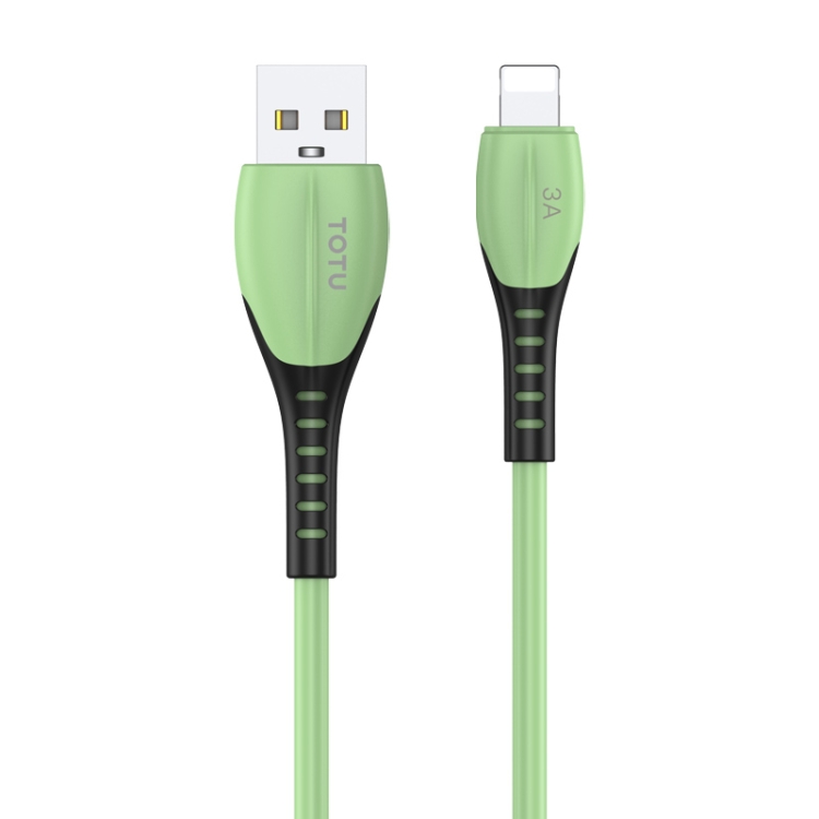 

TOTUDESIGN BL-003 Soft Color Series 3A 8Pin to USB Charging Data Cable, Length: 1.2m(Green)