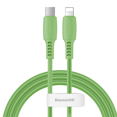 

Baseus Colorful 18W USB-C / Type-C to 8 Pin Data Sync Charging Cable PD Cable, Length: 1.2m(Green)