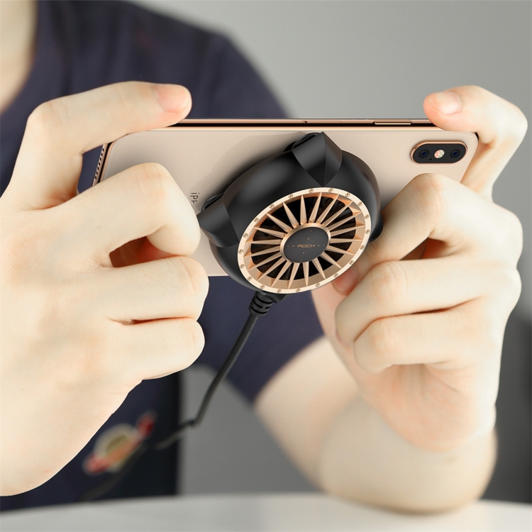 

ROCK Sucker Mobile Phone Heat Dissipation Cooling Fan(Black Gold)