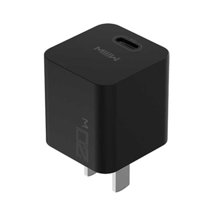 

Original Xiaomi Youpin MIIIW ZQ20CN-C 20W USB-C / Type-C PD Port Travel Charger, CN Plug(Black)