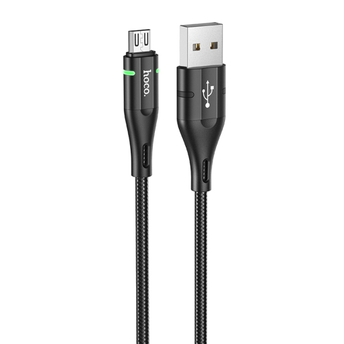 

Hoco U93 2.4A Max Output USB to Micro USB Shadow Charging Data Cable, Cable Length: 1.2m(Black)