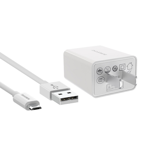 

BOROFONE BA16 2.1A Newport Dual USB Charger Power Adapter Set with Micro Charging Cable