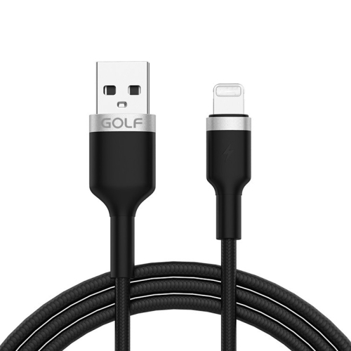 

GOLF GC-71I 3A 8 Pin Metal Braided Fast Charging Cable, Length: 1m(Black)