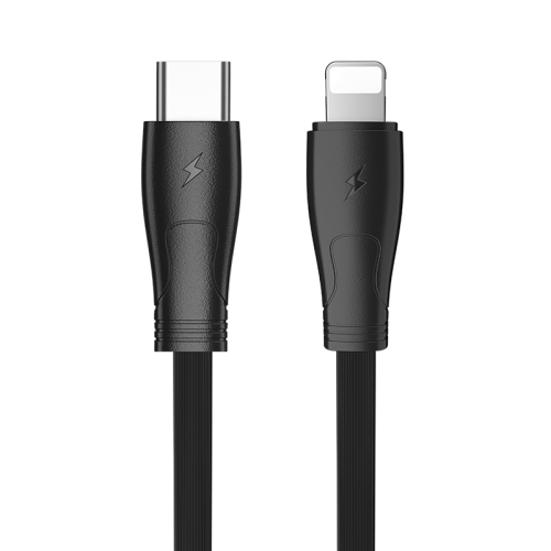 

WK WDC-100 1m 2.0A Output Speed Pro Series PD 18W Fast Charging USB-C / Type-C to 8 Pin Data Sync Charging Cable (Black)
