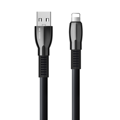 

WK WDC-107i 1m 2.4A Saint Zinc Alloy Series USB to 8 Pin Data Sync Charging Cable (Black)