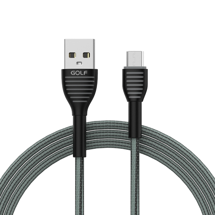 

GOLF GC-74m Wineglass Style Micro USB to USB 3A Aluminum Alloy Two-color Fast Charging USB Data Cable (Grey)