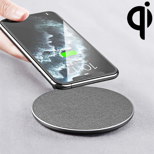 

REMAX RP-W16 June Series 10W Max Qi Standard Cloth Texture Wireless Charger (Silver)