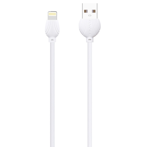 

awei CL-63 2 in 1 2.5A 8 Pin Charging + Transmission Aluminum Alloy Data Cable, Length: 1m(White)