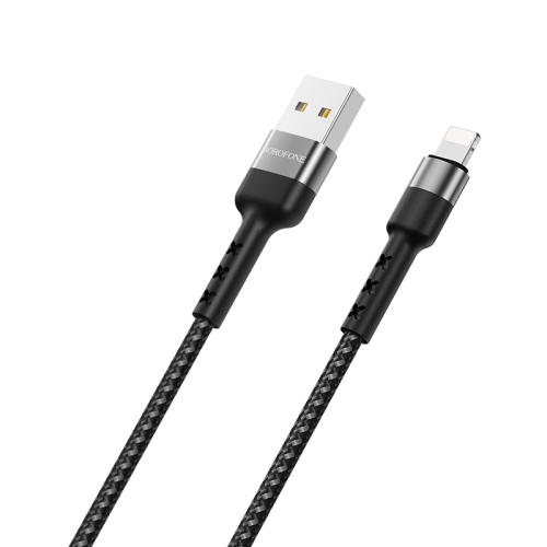

Borofone BX34 1m 2.4A Max Output Advantage USB to 8 Pin Data Sync Charging Cable(Black)
