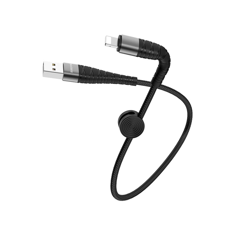 

Borofone BX32 0.25m 5A Max Output Munificent USB to 8 Pin Data Sync Charging Cable(Black)