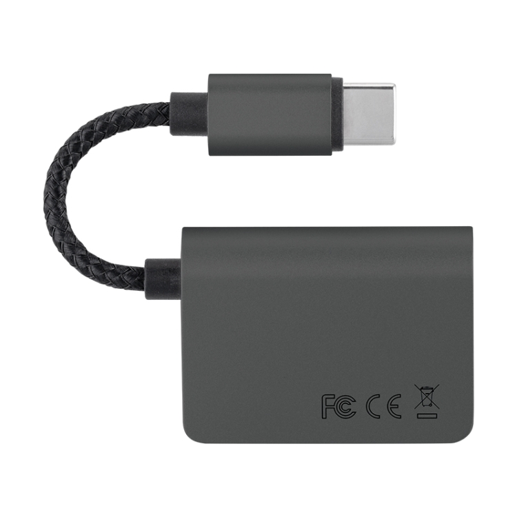 

MOMAX HT2 USB-C / Type-C to Dual USB-C / Type-C + 3.5mm Jack Digital Audio Adapter (Dark Gray)