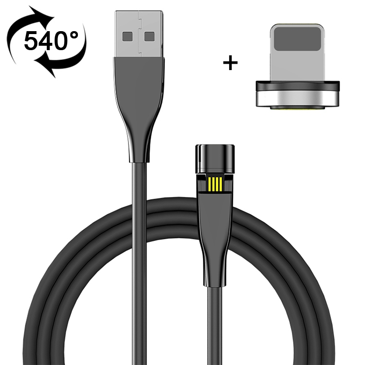 

2m USB to 8 Pin 540 Degree Rotating Magnetic Charging Cable (Black)