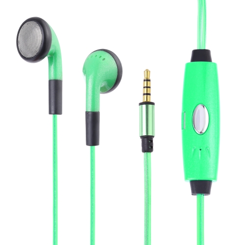 

1m 3.5mm Plug Universal Stereo Visible EL Flowing Light Earphones with Mic (Green)