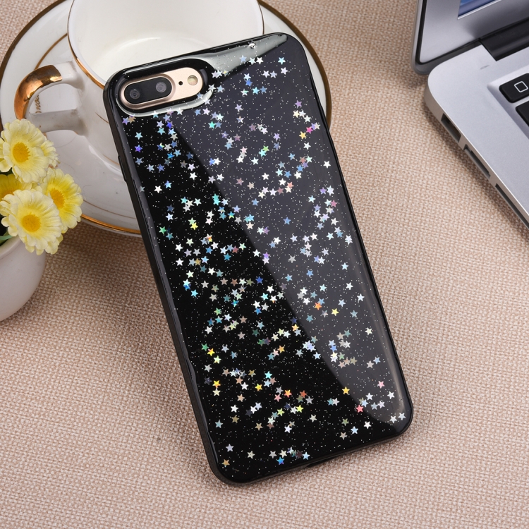 

For iPhone 8 Plus & 7 Plus Starry Sky Pattern TPU Protective Back Cover Case (Black)