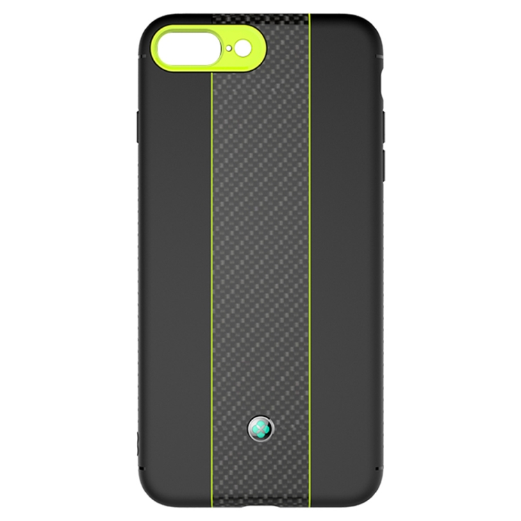 

TOTUDESIGN Colourful Series TPU+PC+Carbon Fibre Protective Case for iPhone 8 Plus & 7 Plus(Fluorescent Green)