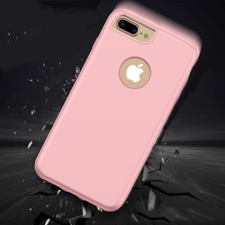 

3 in 1 Solid Color Combination Case for iPhone 8 Plus & 7 Plus & 6 Plus(Rose Gold)