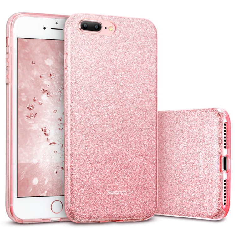 

ESR Makeup Series TPU + PC Glitter Case for iPhone 8 Plus / 7 Plus (Rose Gold)
