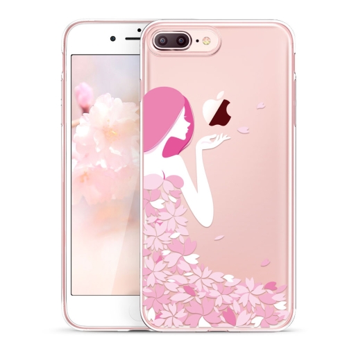 

ESR Mania Series Flower Girl Pattern Ultra-thin Transparent TPU Case for iPhone 8 Plus / 7 Plus