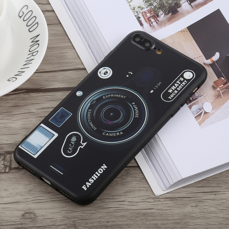 

Camera Pattern Softe TPU Case for iPhone 8 Plus & 7 Plus (Black)