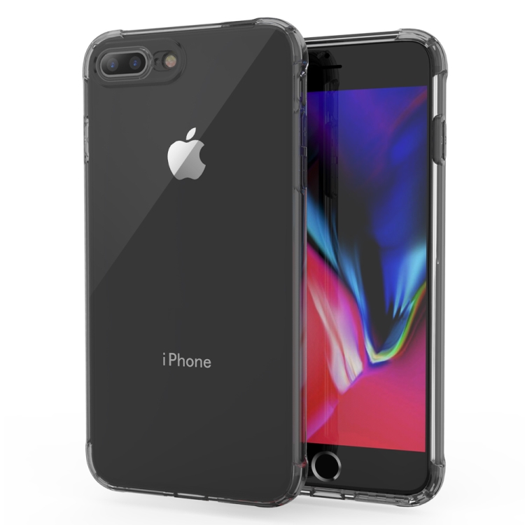 

Transparent TPU Airbag Shockproof Case for iPhone 8 Plus & 7 Plus (Black)