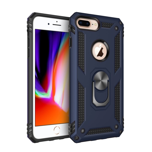 

Sergeant Armor Shockproof TPU + PC Protective Case for iPhone 7 / 8 Plus, with 360 Degree Rotation Holder (Blue)