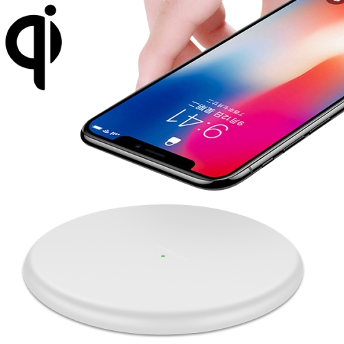 

TOVYS-KC-N5 9V 1A Output Frosted Round Wire Qi Standard Fast Charging Wireless Charger, Cable Length: 1m, For iPhone X & 8 & 8 Plus, Galaxy S8 & S8 +, Huawei, Xiaomi, LG, Nokia, Google and Other Smart Phones(White)