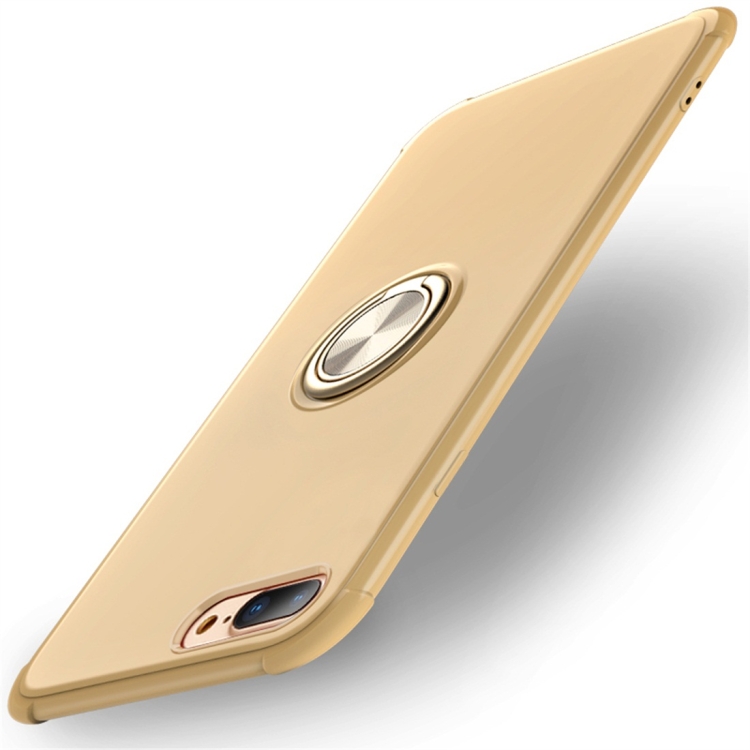 

Shockproof TPU Protective Case for iPhone 7 Plus / 8 Plus, with Holder (Gold)