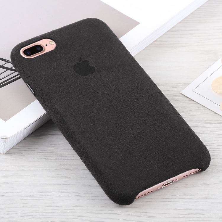 

Suede PC Protective Back Cover Case for iPhone 8 Plus & 7 Plus(Black)