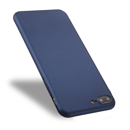 

For iPhone 8 Plus & 7 Plus Fully Wrapped Drop-proof PC Protective Case Back Cover (Dark Blue)