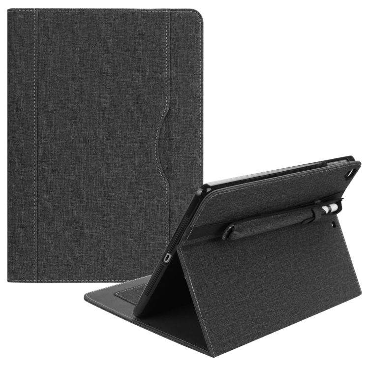 

Cloth Pattern PU Case for iPad 9.7 inch (2018) & (2017) & (2016) & iPad Air 2 & iPad Air, with Card Slot & Pen Groove(Black)