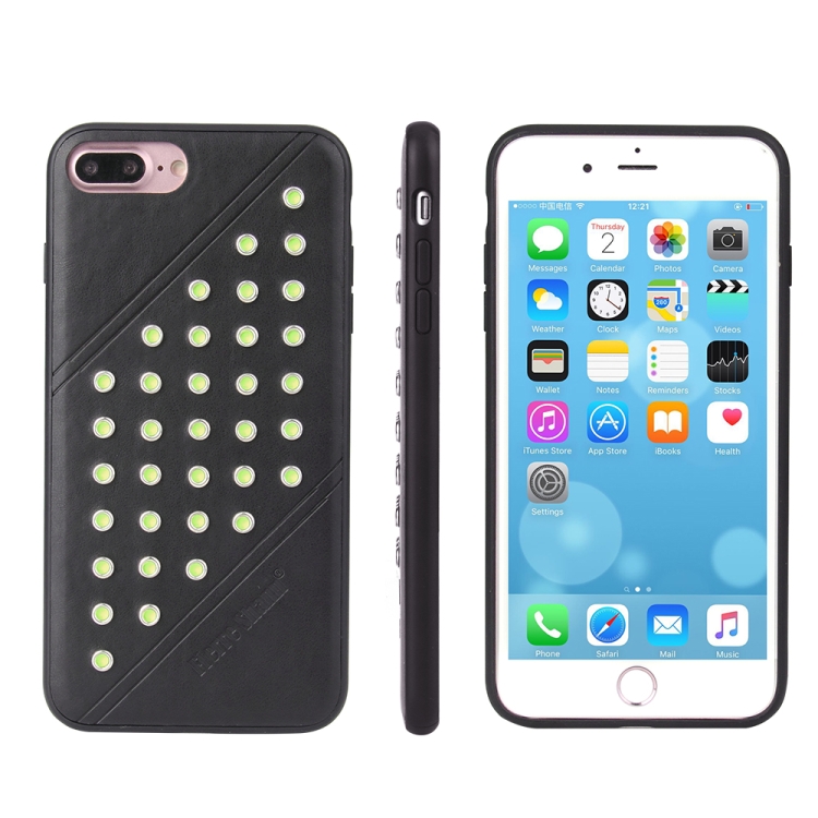 

Star Series Retro Crazy Horse Texture PU Leather Case for iPhone 8 Plus / 7 Plus (Black)