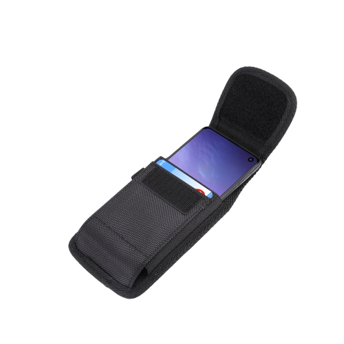 

5.2 inch Universal Vertical Nylon Fabric Waist Bag for Galaxy S10e, Huawei P30 & Honor 8(Black)