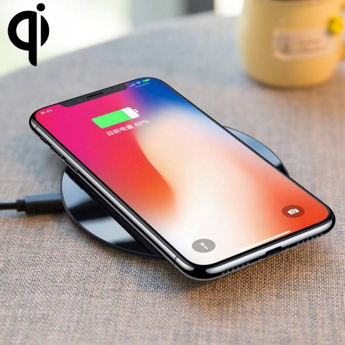 

HAMTOD HM6 5W Fast Charging ABS Pad Qi Standard Wireless Charger, For iPhone, Galaxy, Huawei, Xiaomi, LG, HTC and Other QI Standard Smart Phones (Black)