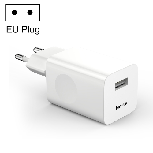 

Baseus Single Port 12V/2A Quick Charging Wireless Power Adapter Travel Charger, EU Plug, For iPad, iPhone, Galaxy, Huawei, Xiaomi, LG, HTC and Other Smart Phones, Rechargeable Devices